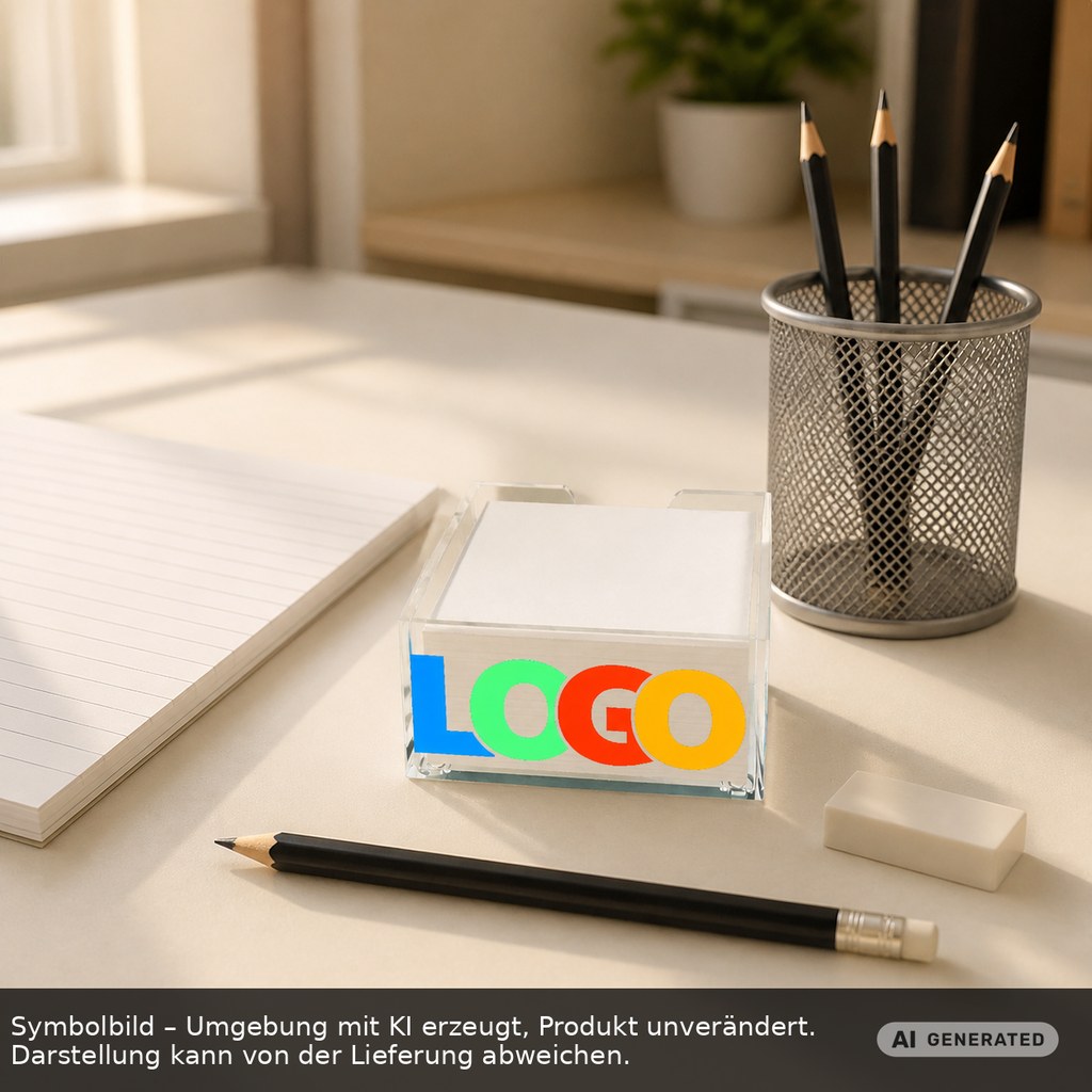 Zettelbox "Lambda" als Werbeartikel mit Logo bedrucken