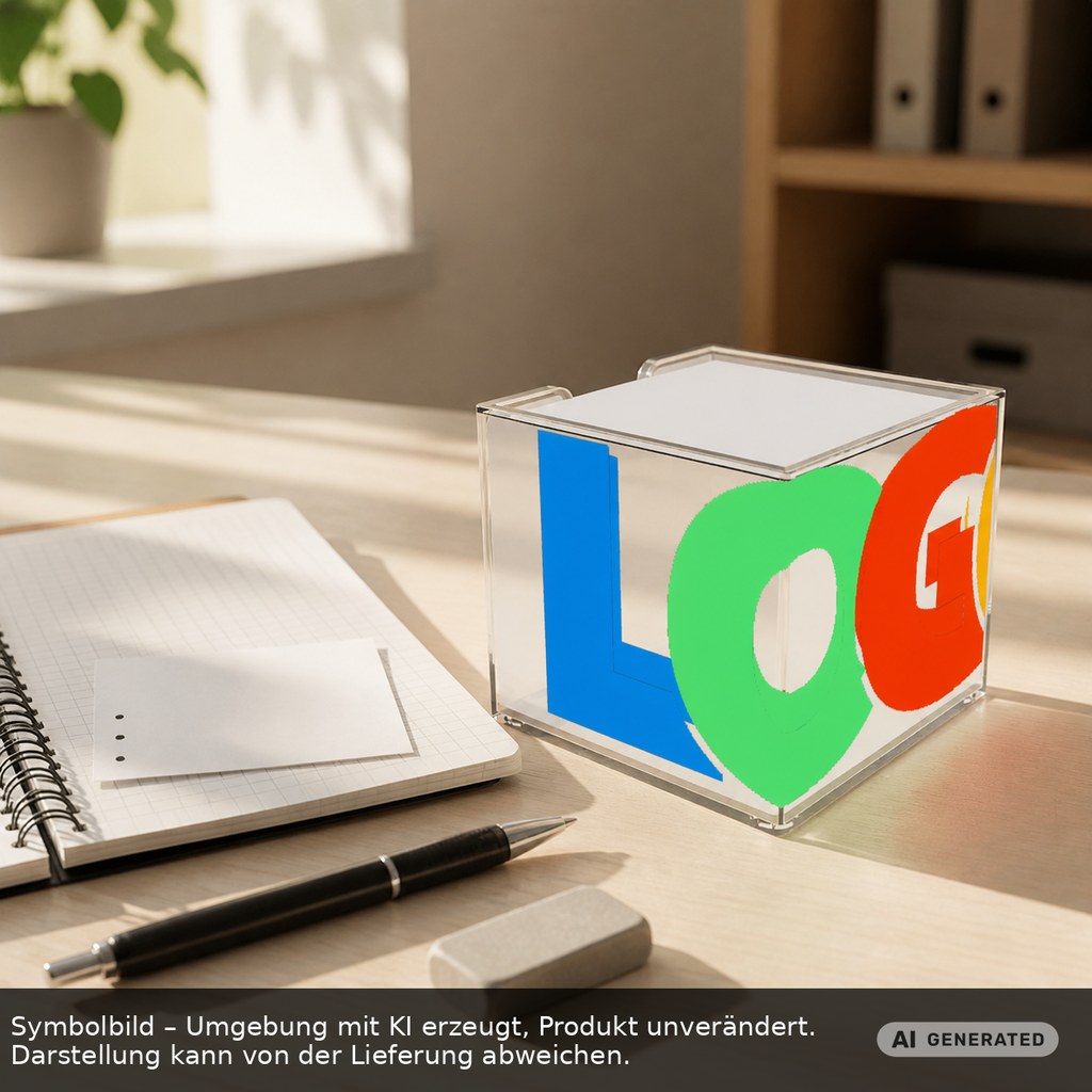 Memo box "Sigma", double-walled printed as promotional items with logo