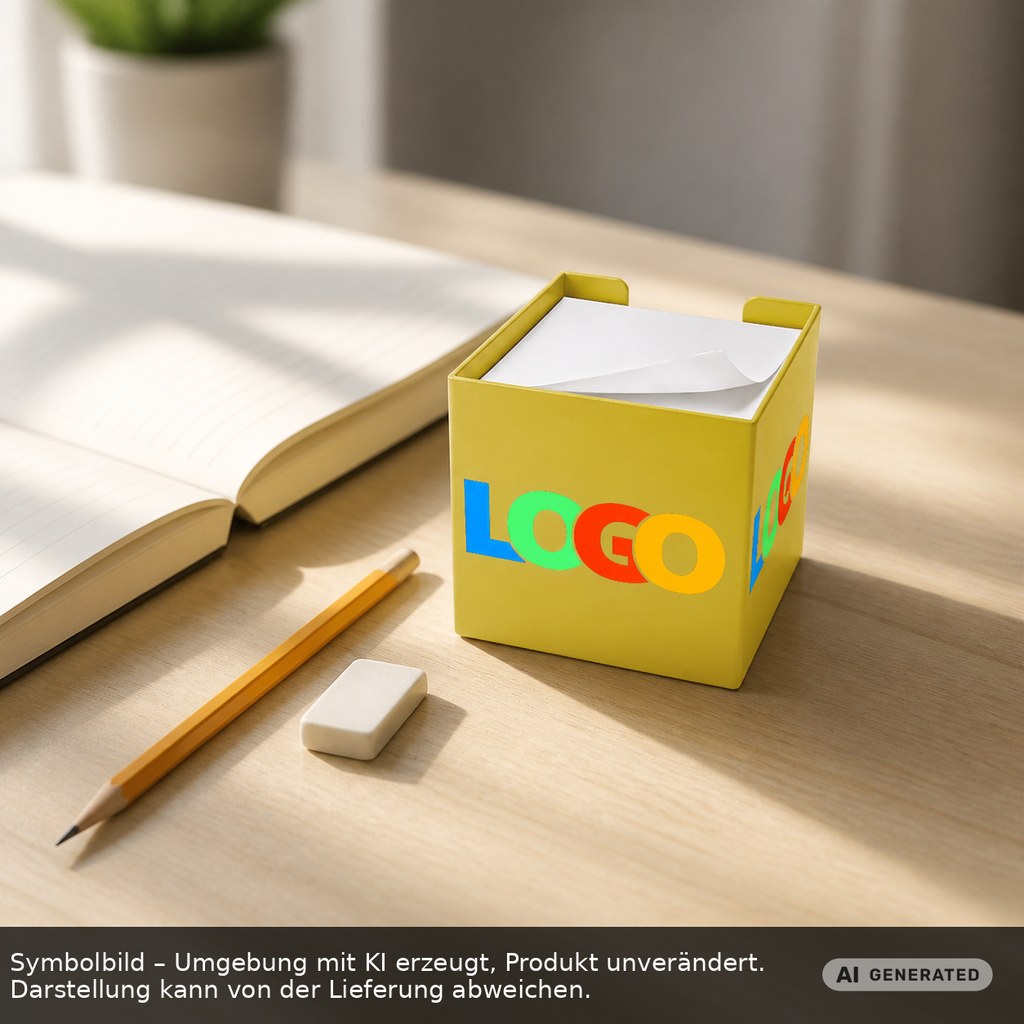 Zettelbox "Alpha" als Werbeartikel mit Logo bedrucken