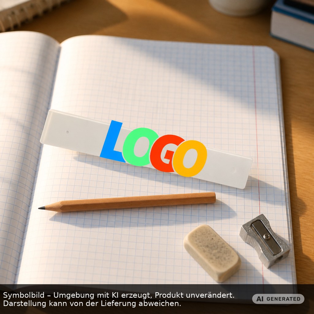 Ruler 20 cm printed as promotional items with logo