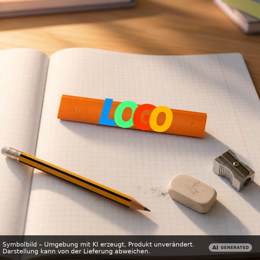 Lineal 20 cm als Werbeartikel mit Logo bedrucken