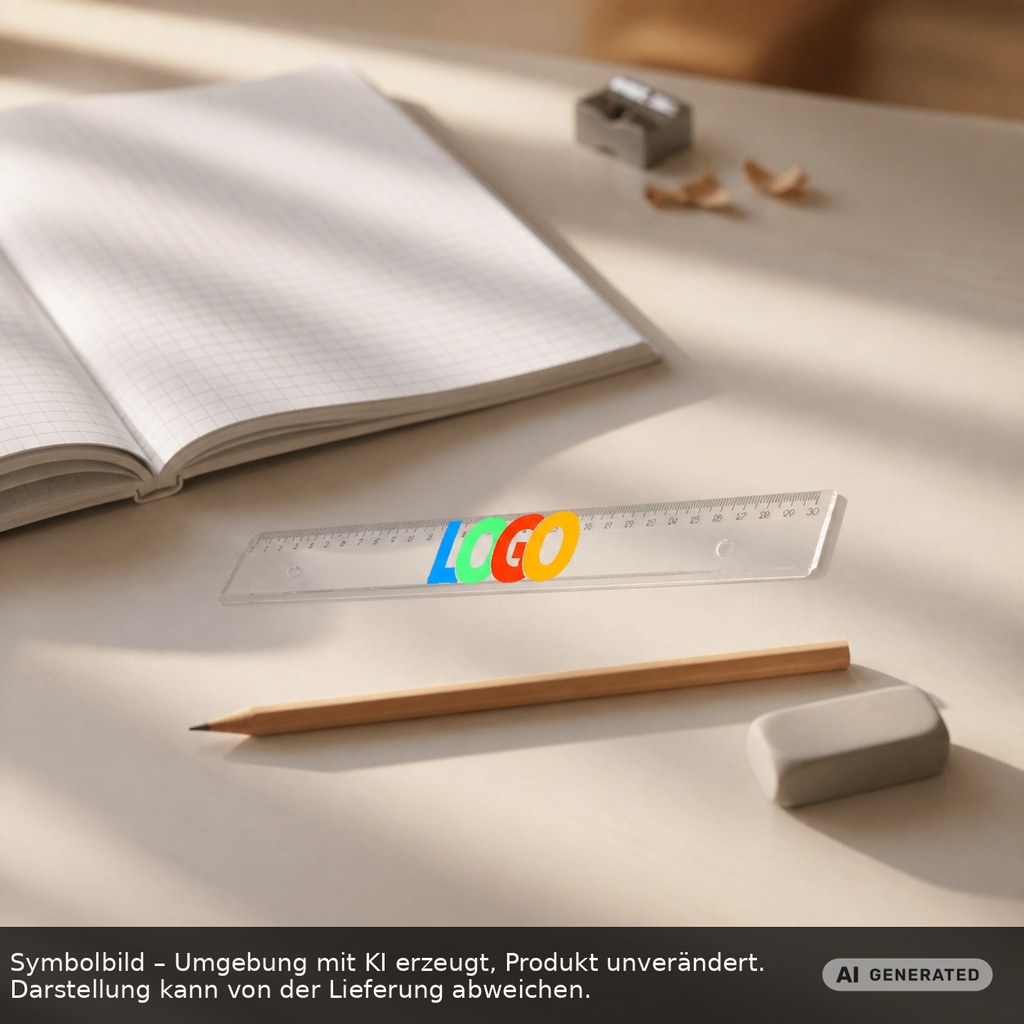 Lineal 30 cm als Werbeartikel mit Logo bedrucken