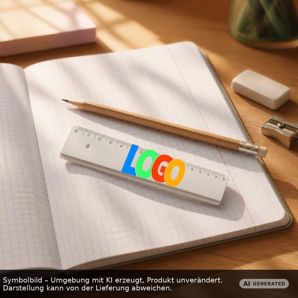 Righello 16 cm stampato come articoli promozionali con logo