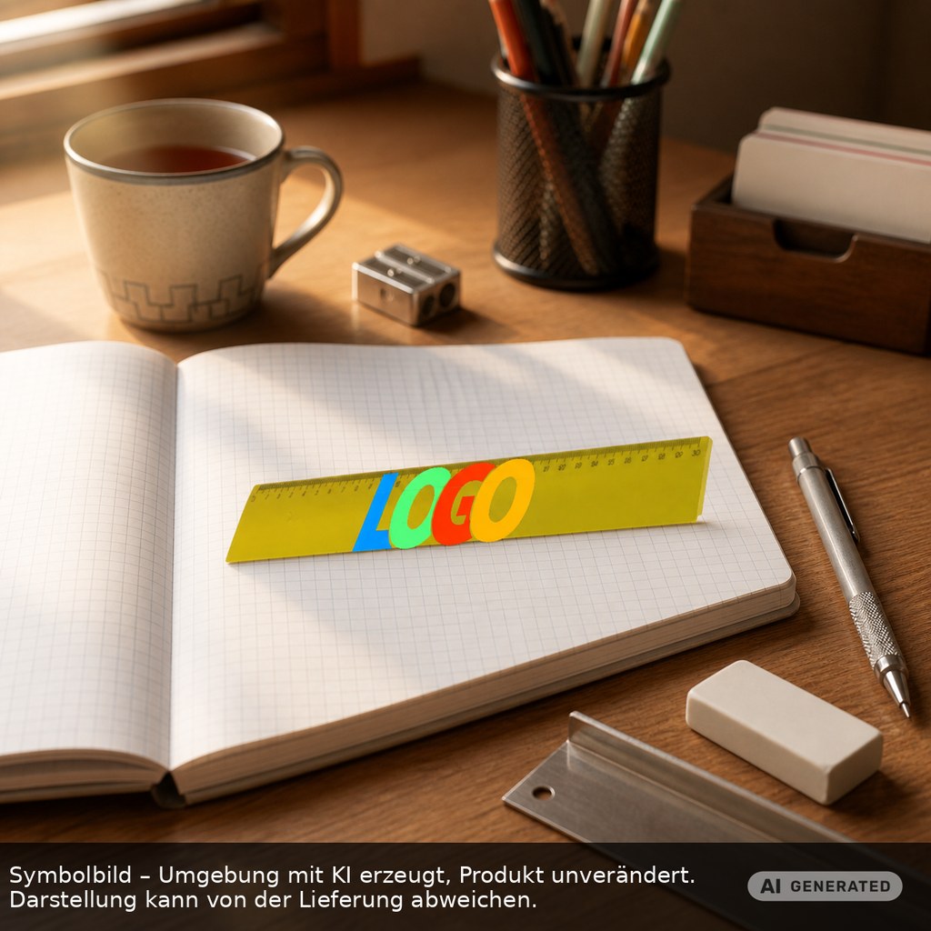 Lineal 30 cm als Werbeartikel mit Logo bedrucken