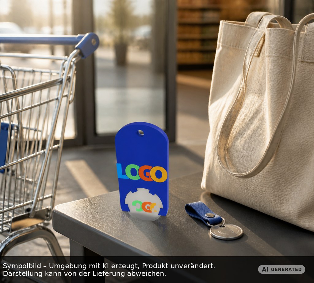 Chiphalter mit 1€-Chip "Alpha" als Werbeartikel mit Logo bedrucken