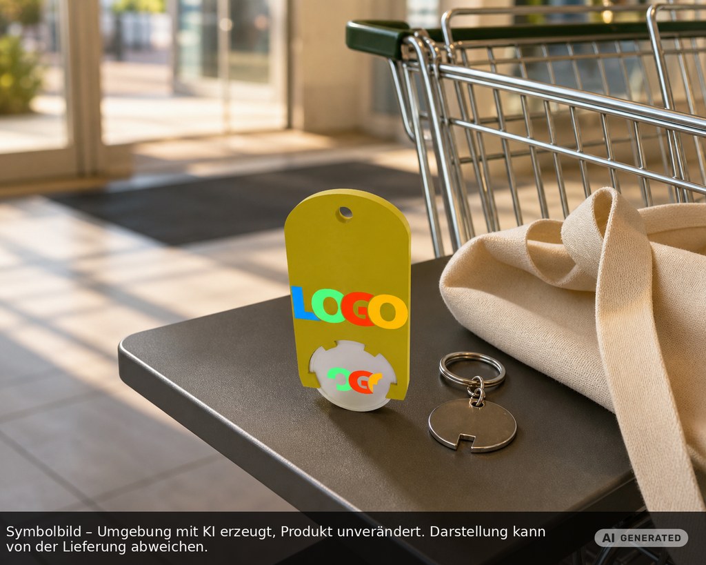 Chiphalter mit 1€-Chip "Alpha" als Werbeartikel mit Logo bedrucken