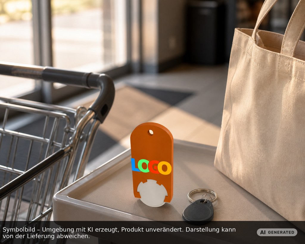 Chiphalter mit 1€-Chip "Alpha" als Werbeartikel mit Logo bedrucken