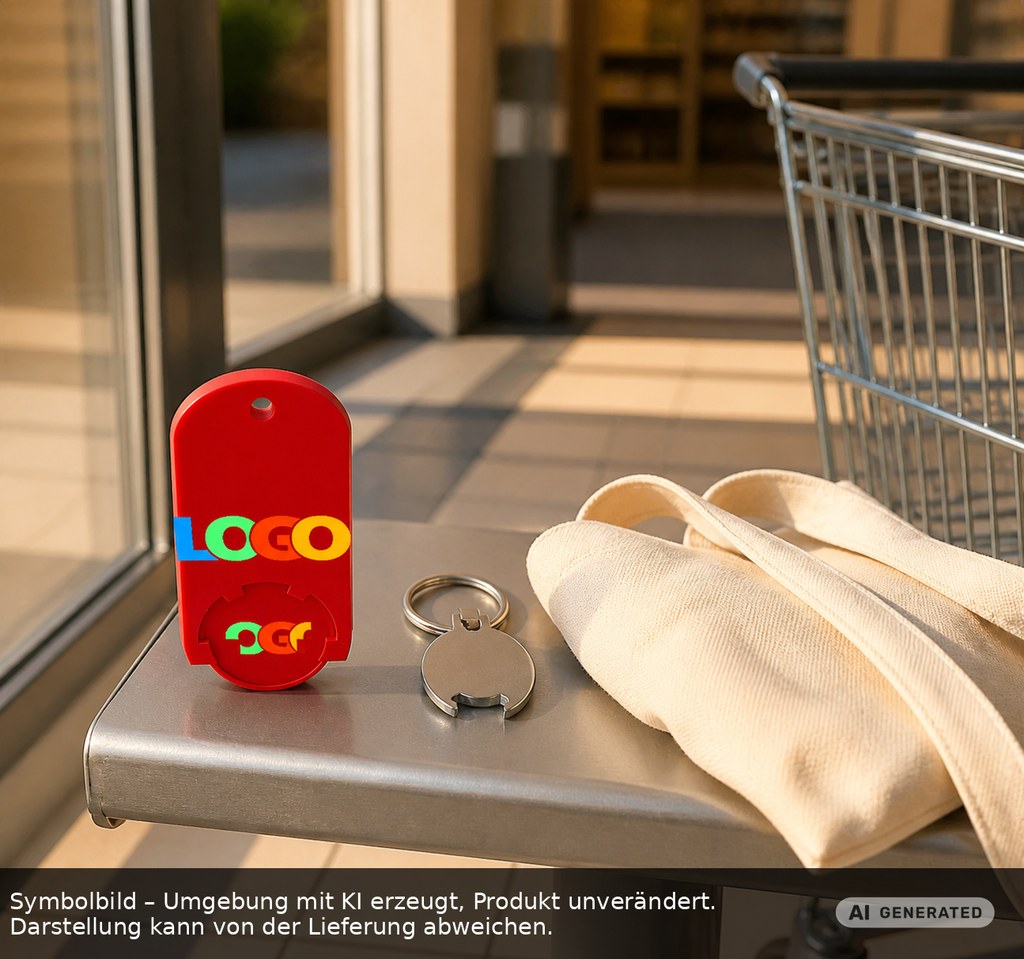 Chiphalter mit 1€-Chip "Alpha" als Werbeartikel mit Logo bedrucken