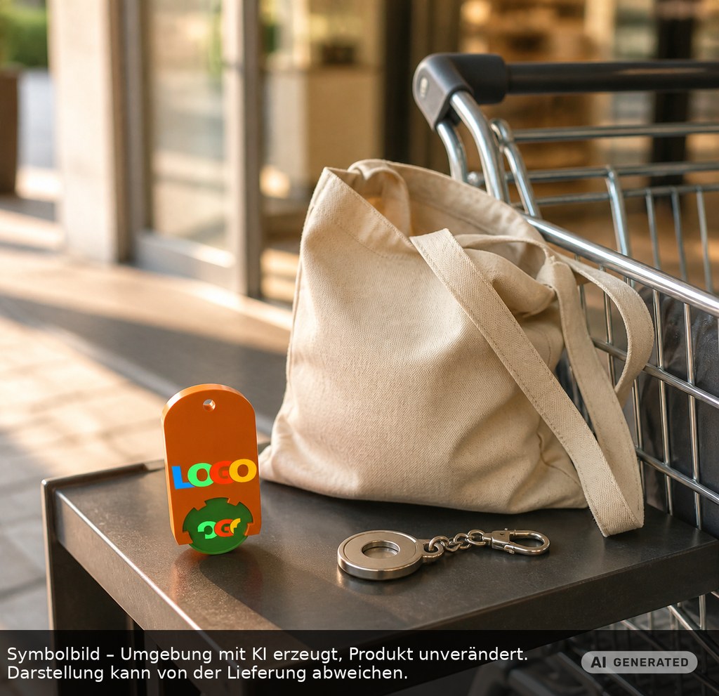 Chiphalter mit 1€-Chip "Alpha" als Werbeartikel mit Logo bedrucken