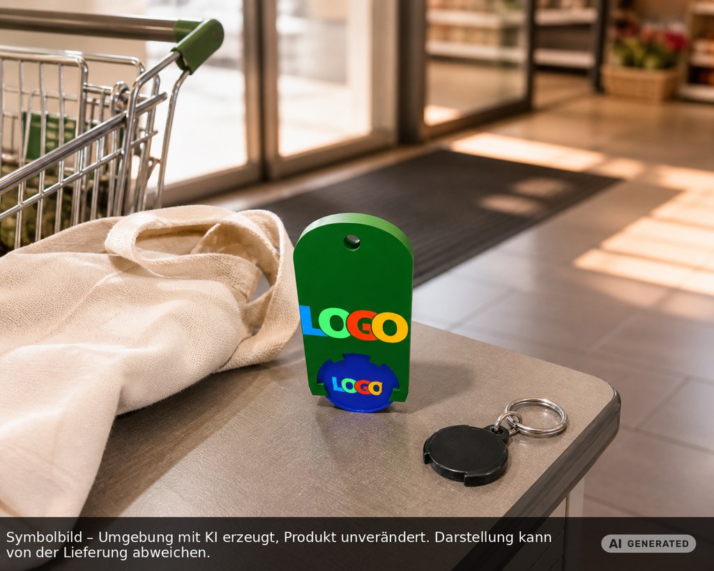 Chiphalter mit 1€-Chip "Alpha" als Werbeartikel mit Logo bedrucken