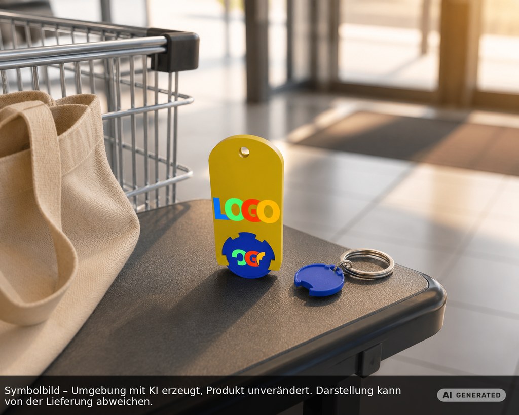 Chiphalter mit 1€-Chip "Alpha" als Werbeartikel mit Logo bedrucken