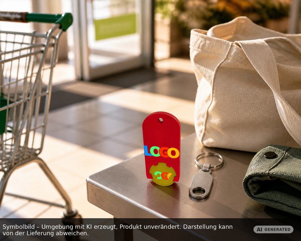 Chiphalter mit 1€-Chip "Alpha" als Werbeartikel mit Logo bedrucken