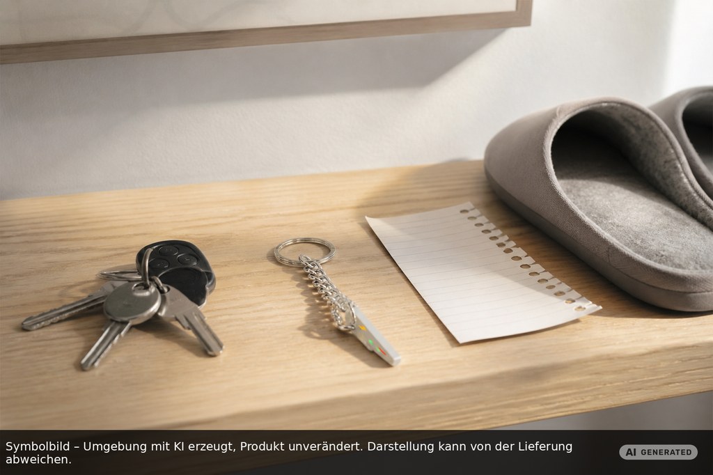 Chip holder with 1€ chip "Alpha" printed as promotional items with logo
