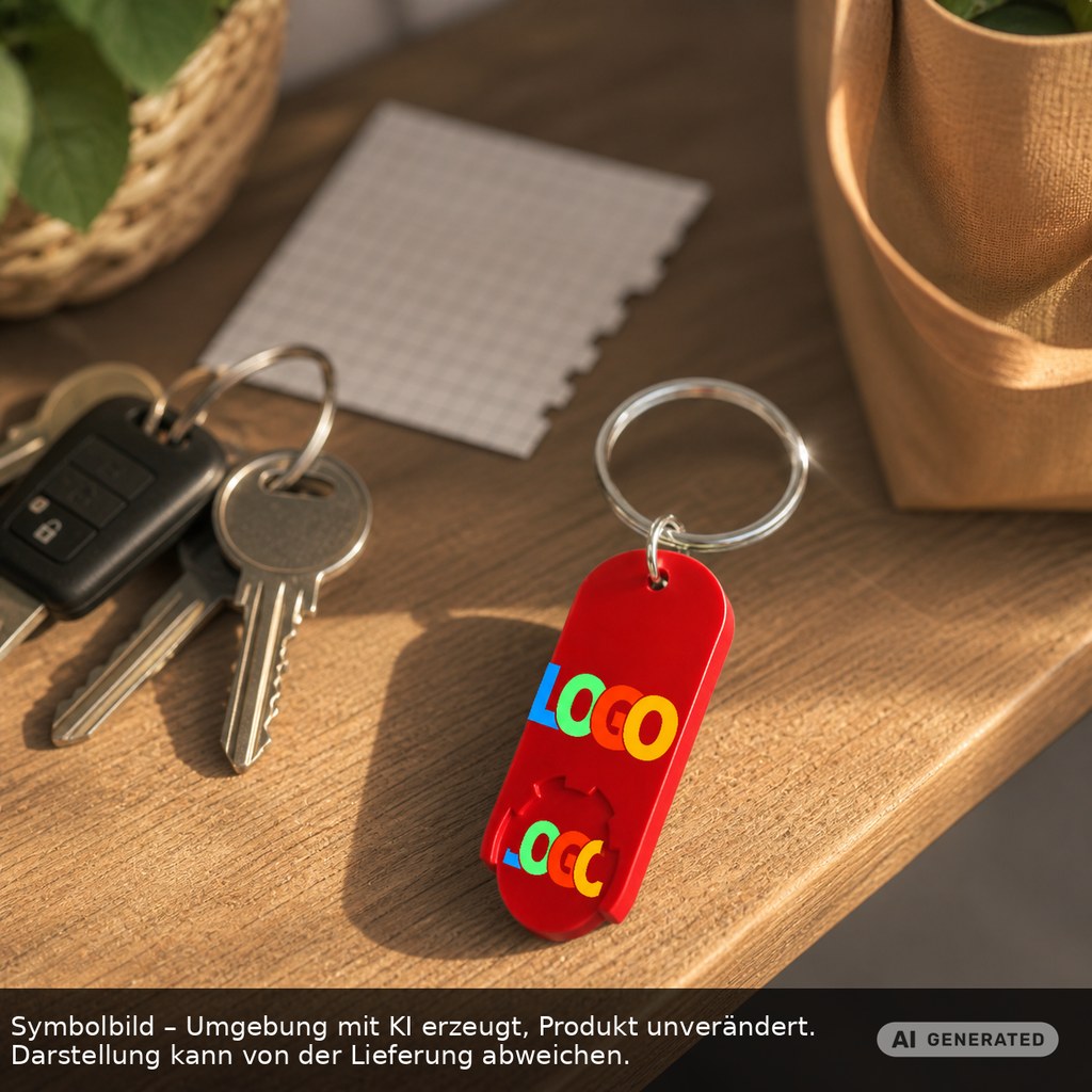 Chiphalter mit 1€-Chip "Alpha" als Werbeartikel mit Logo bedrucken