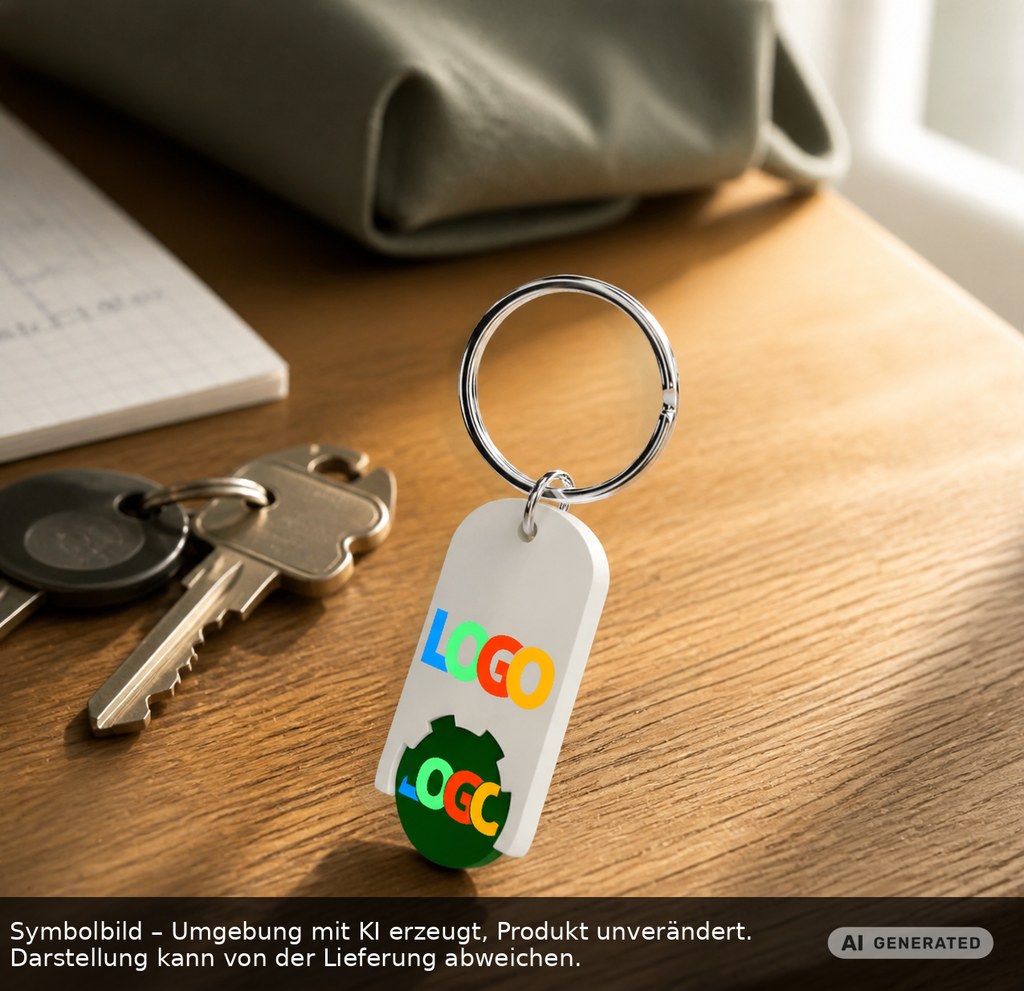 Chiphalter mit 1€-Chip "Alpha" als Werbeartikel mit Logo bedrucken