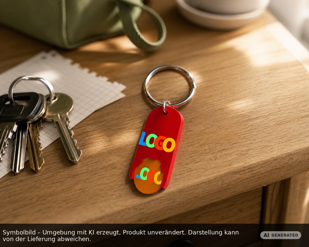 Chiphalter mit 1€-Chip "Alpha" als Werbeartikel mit Logo bedrucken