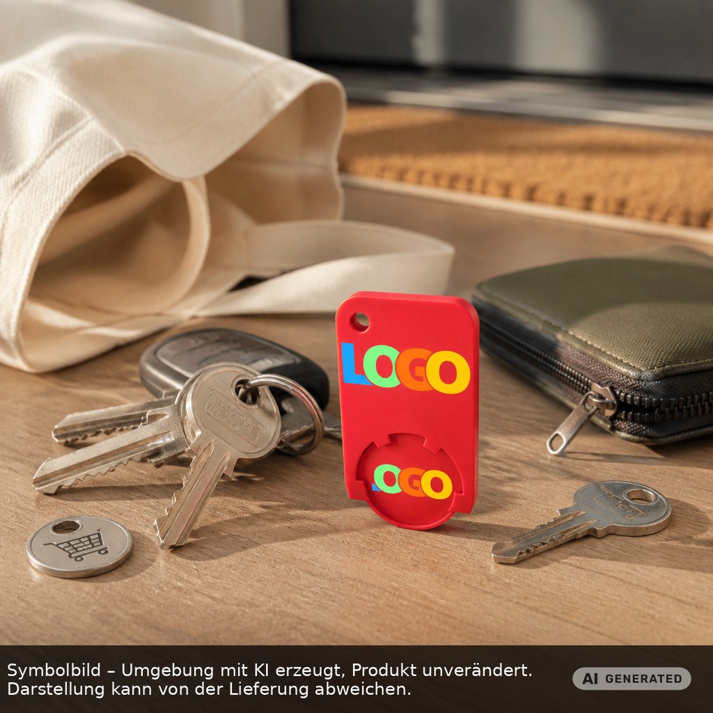 Chiphalter mit 1€-Chip "Beta" als Werbeartikel mit Logo bedrucken