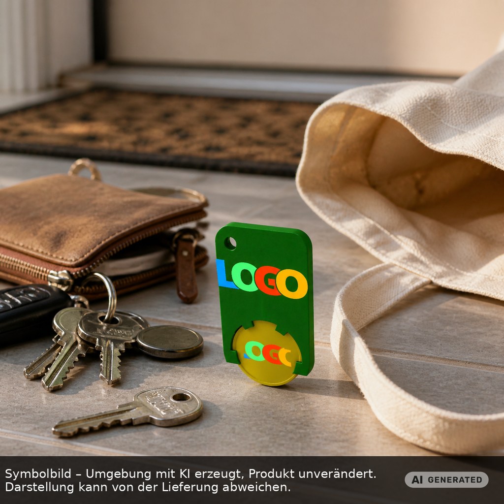 Chiphalter mit 1€-Chip "Beta" als Werbeartikel mit Logo bedrucken