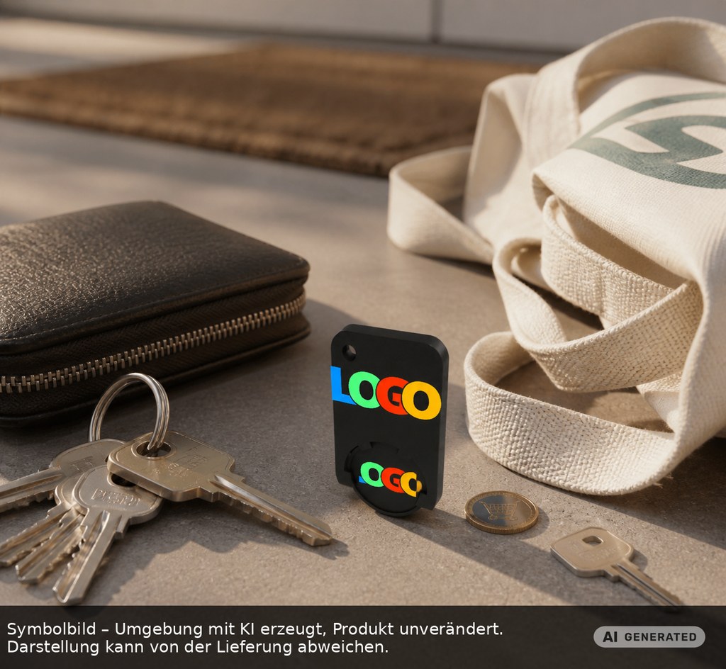 Chiphalter mit 1€-Chip "Beta" als Werbeartikel mit Logo bedrucken