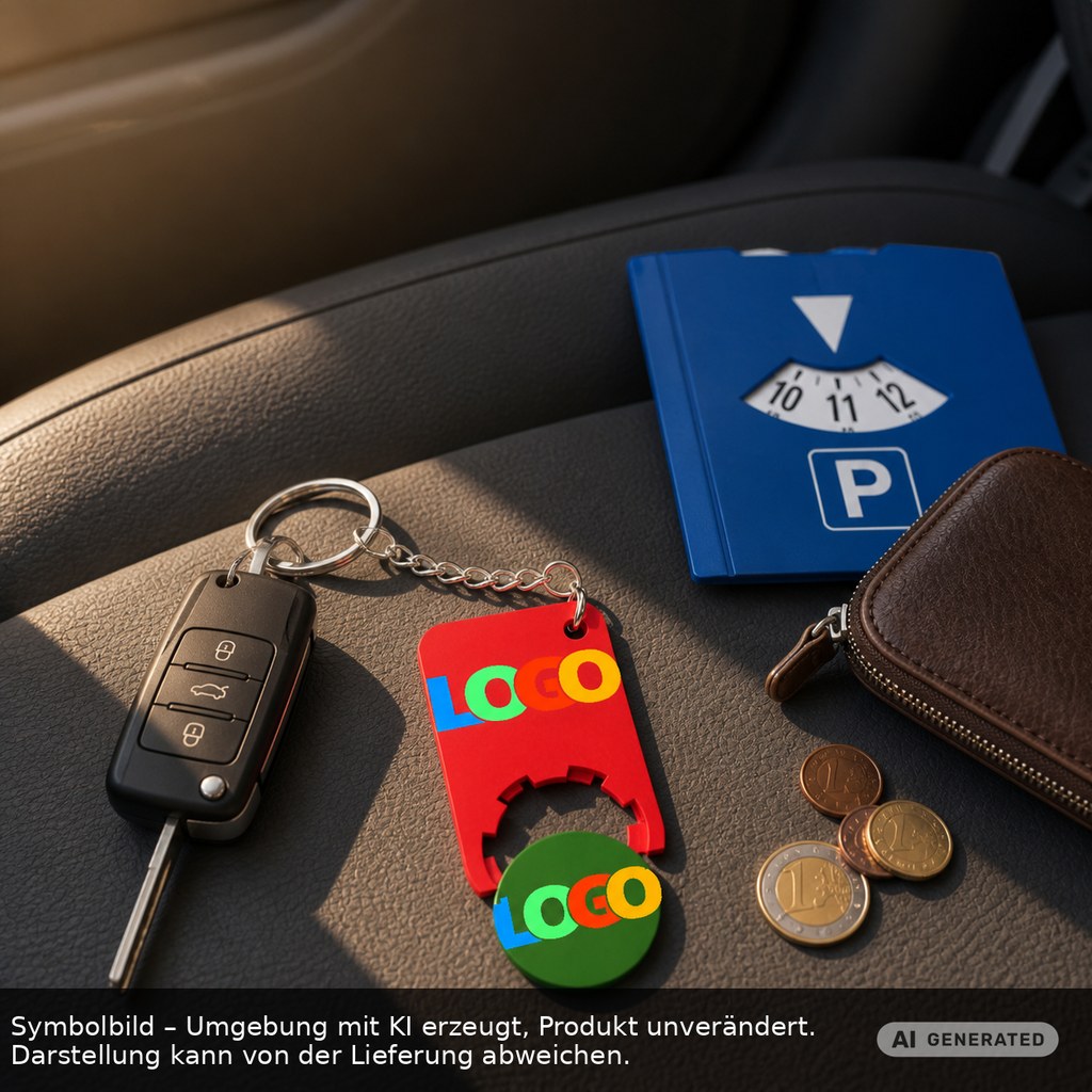 Chiphalter mit 1€-Chip "Beta" als Werbeartikel mit Logo bedrucken