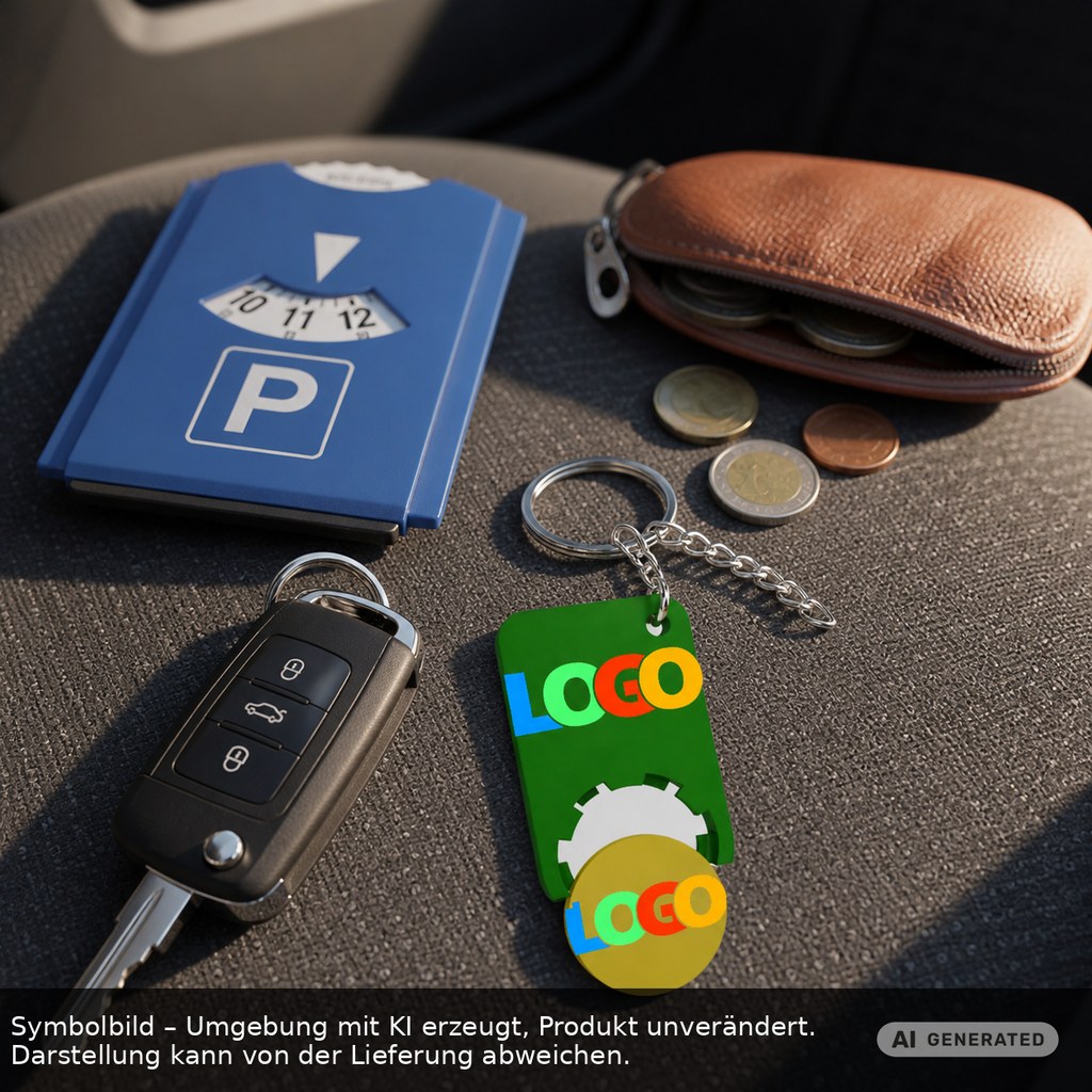 Chiphalter mit 1€-Chip "Beta" als Werbeartikel mit Logo bedrucken