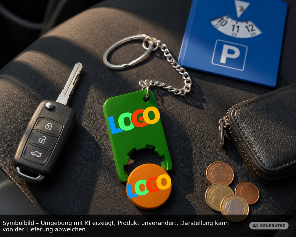 Chiphalter mit 1€-Chip "Beta" als Werbeartikel mit Logo bedrucken