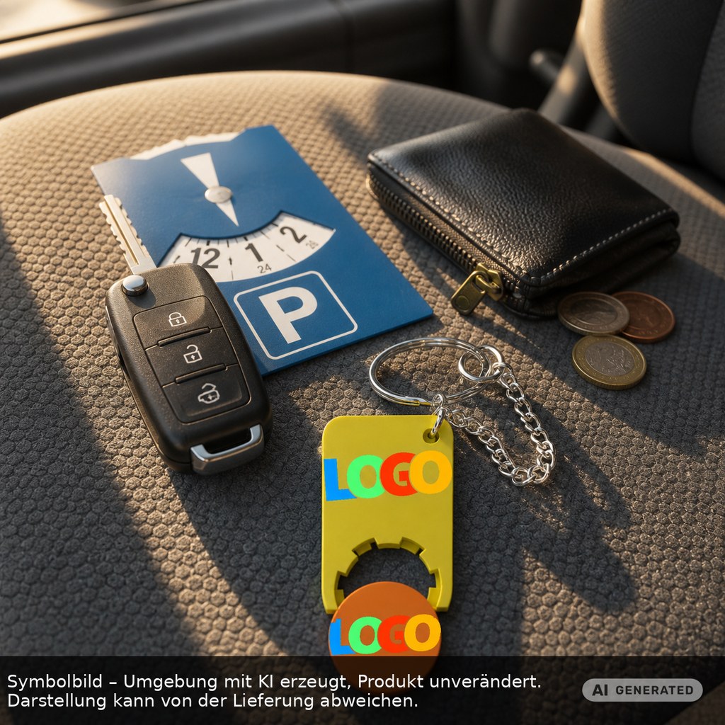 Chiphalter mit 1€-Chip "Beta" als Werbeartikel mit Logo bedrucken