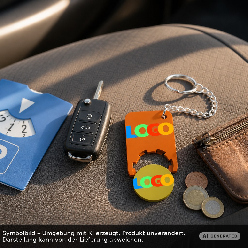 Chiphalter mit 1€-Chip "Beta" als Werbeartikel mit Logo bedrucken