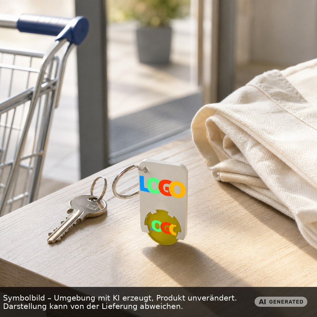 Chiphalter mit 1€-Chip "Beta" als Werbeartikel mit Logo bedrucken