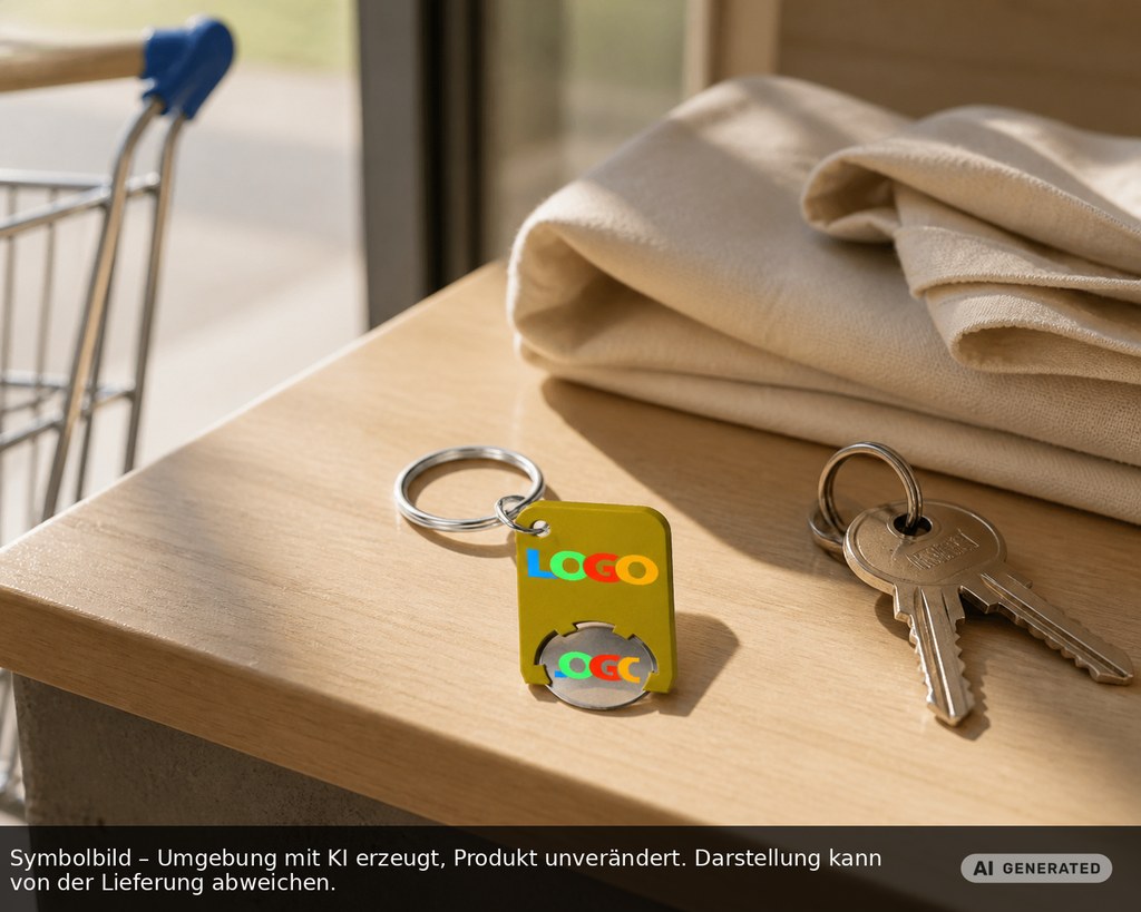 Chiphalter mit 1€-Chip "Beta" als Werbeartikel mit Logo bedrucken