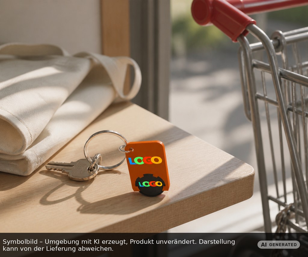 Chiphalter mit 1€-Chip "Beta" als Werbeartikel mit Logo bedrucken
