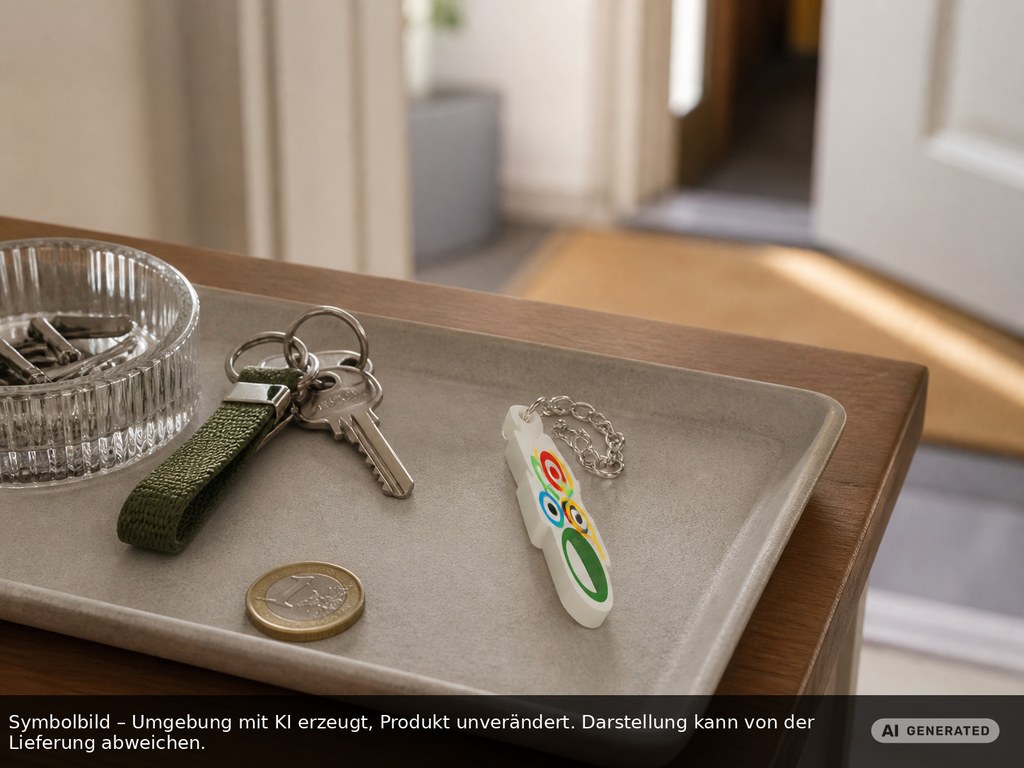 Chiphalter mit 1€-Chip "Haus" als Werbeartikel mit Logo bedrucken