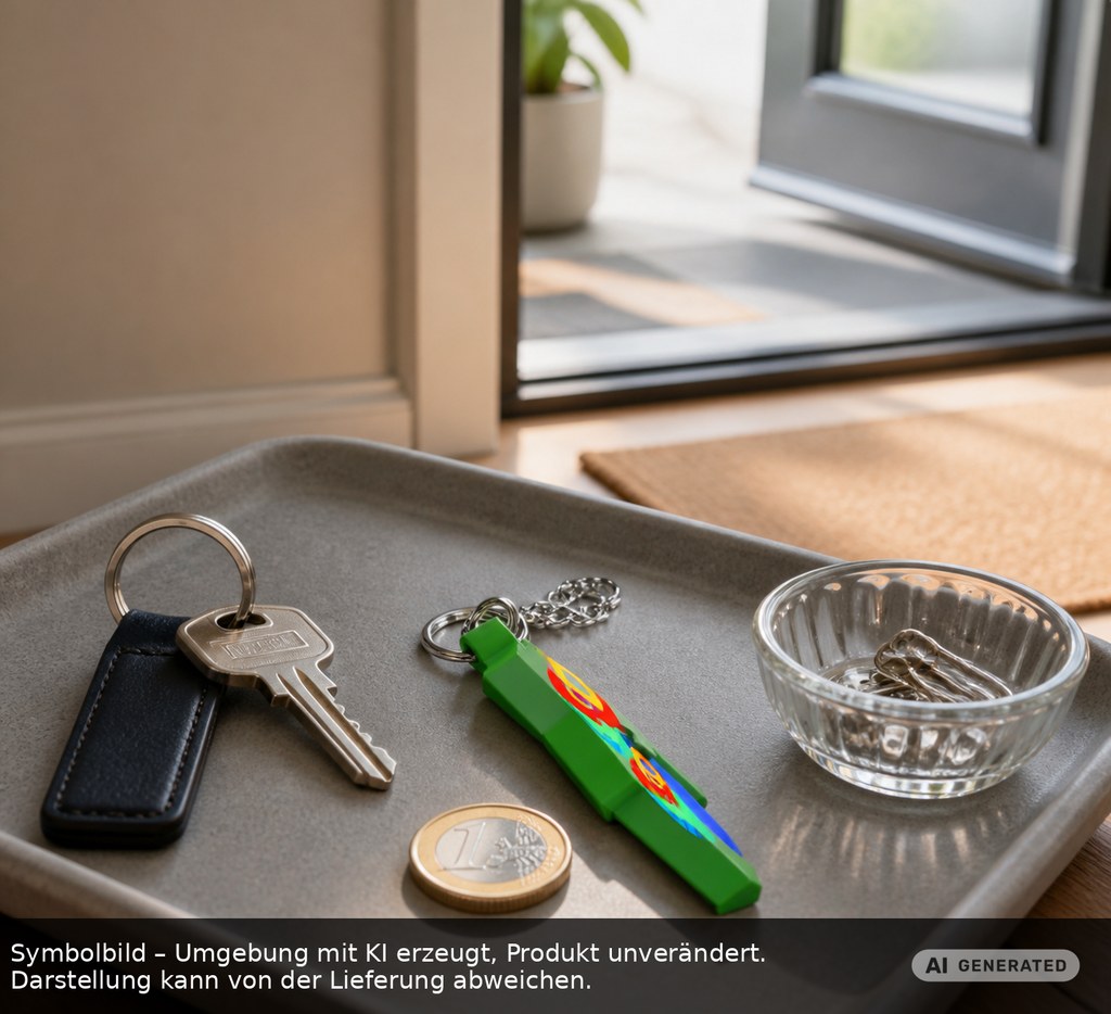 Chiphalter mit 1€-Chip "Haus" als Werbeartikel mit Logo bedrucken