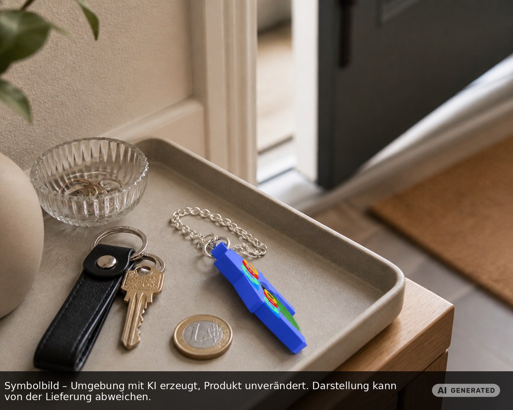 Chiphalter mit 1€-Chip "Haus" als Werbeartikel mit Logo bedrucken