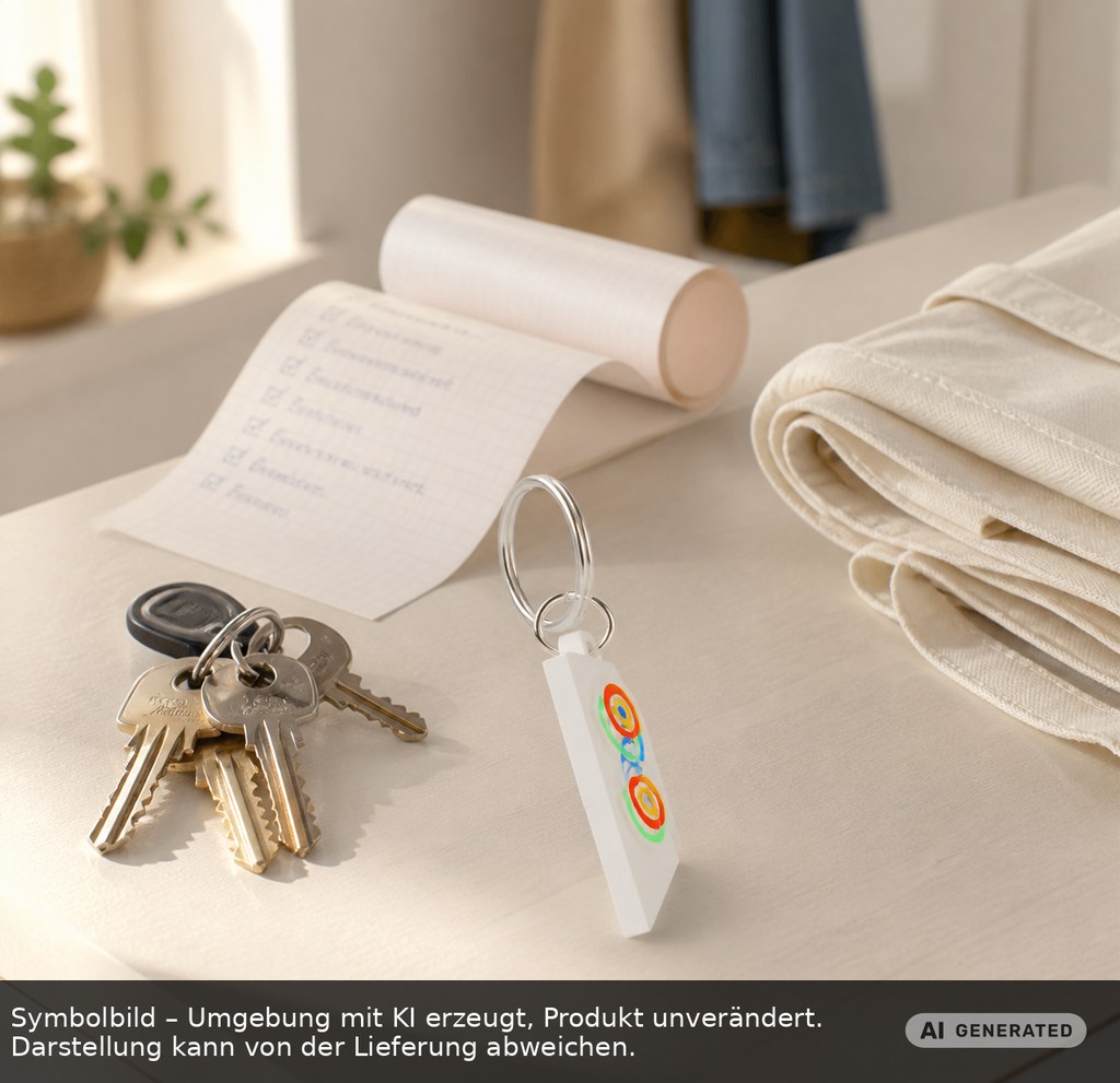 Chip holder with 1€ chip "house" printed as promotional items with logo
