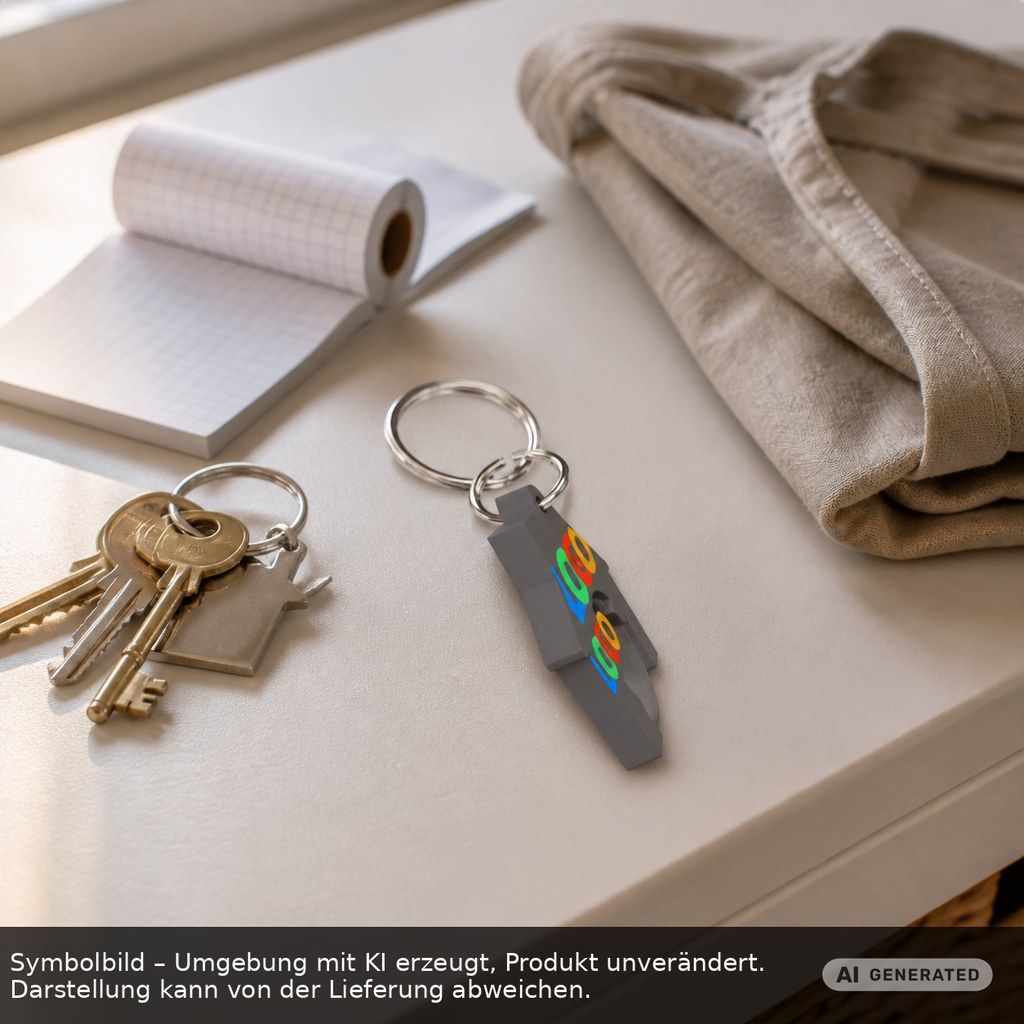 Chiphalter mit 1€-Chip "Haus" als Werbeartikel mit Logo bedrucken
