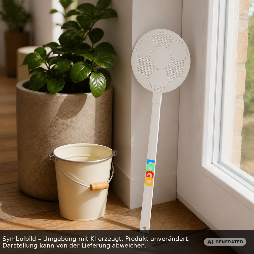 Fly swatter "soccer" printed as promotional items with logo