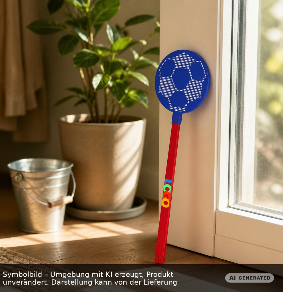 Fliegenklatsche "Fußball" als Werbeartikel mit Logo bedrucken