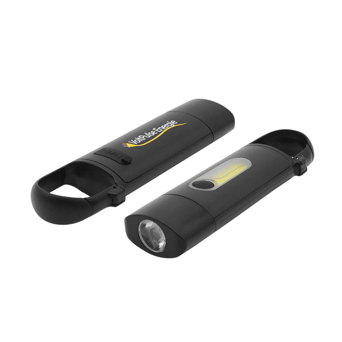 Taschenlampe "COB" mit Karabiner