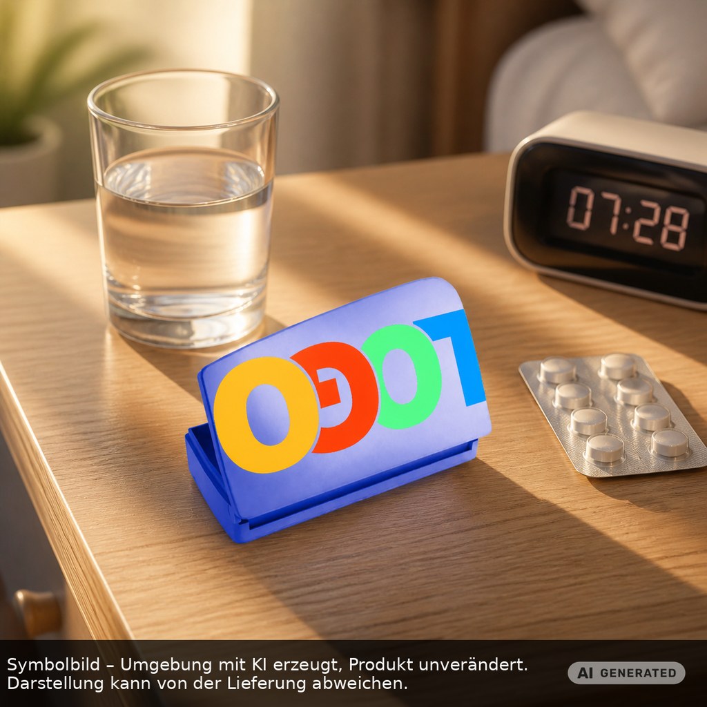 Pillendose "Alpha" als Werbeartikel mit Logo bedrucken