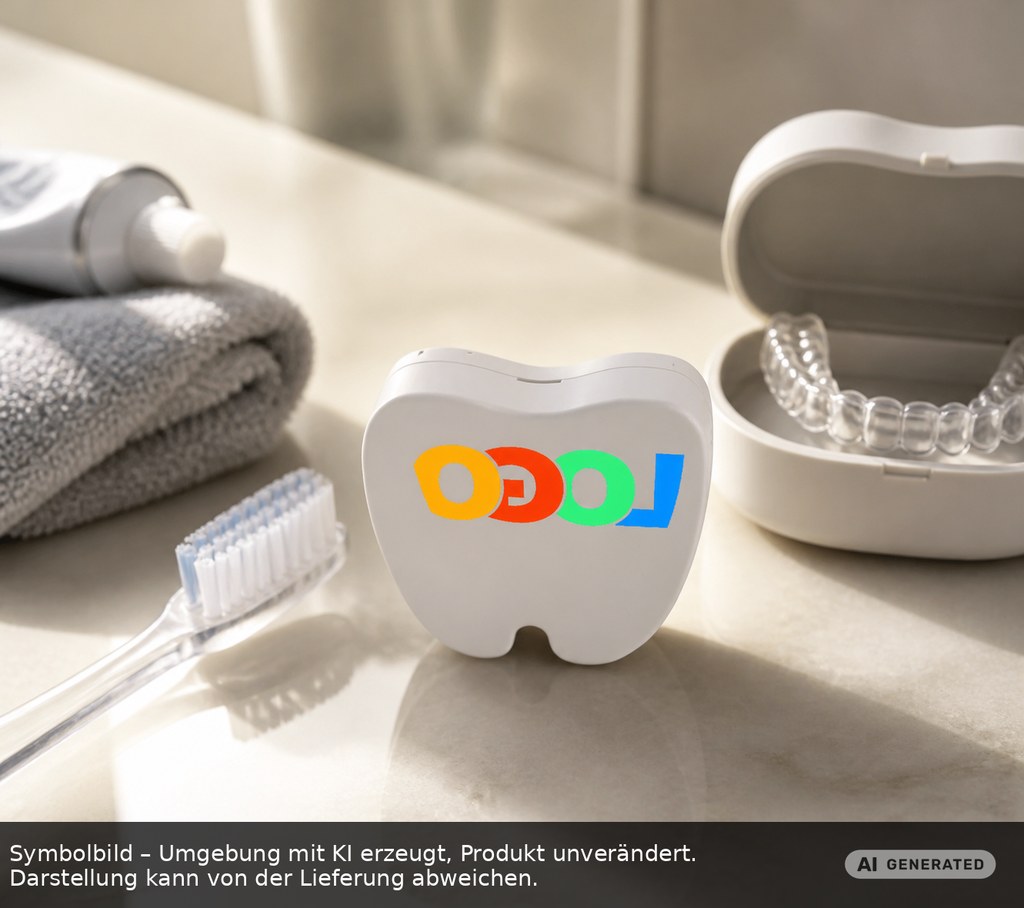 Box for braces printed as promotional items with logo